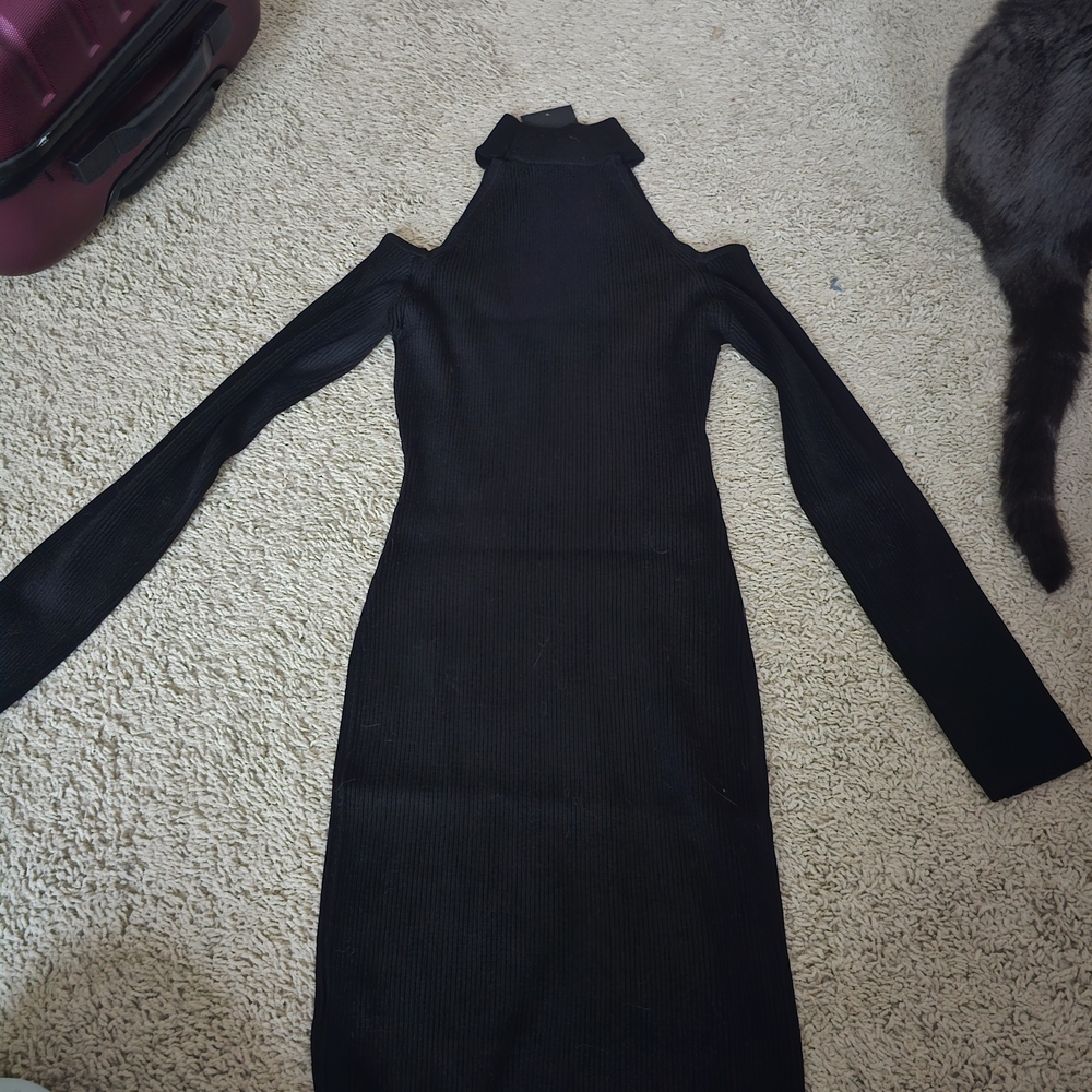 Fashion Nova Black Long Sleeve Dress